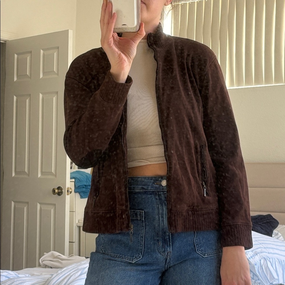 Ralph Lauren Women’s Dark Brown Zip-Up Sweater - Picture 2 of 7